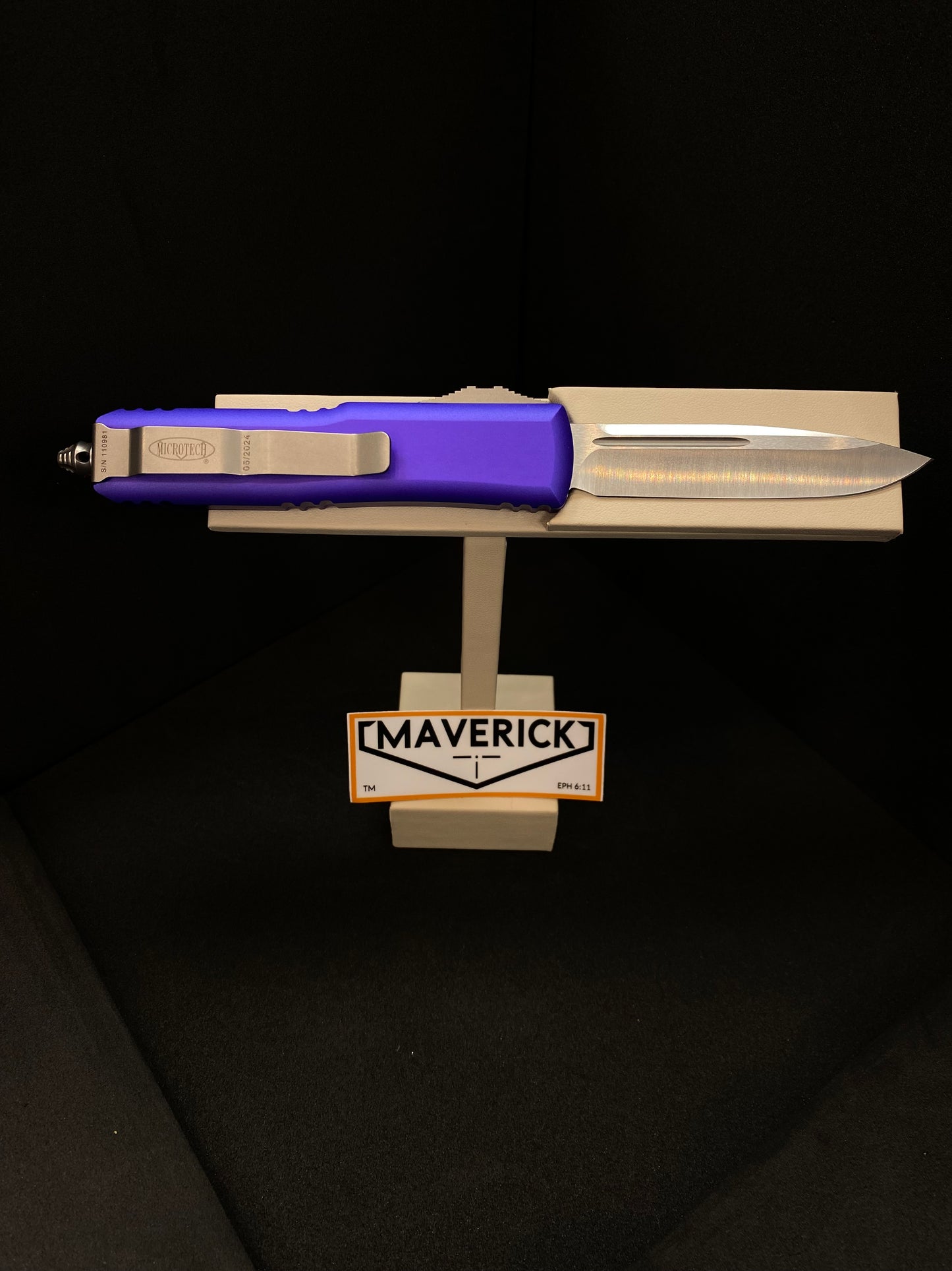 Microtech UTX-85 - S/E Satin Standard Purple