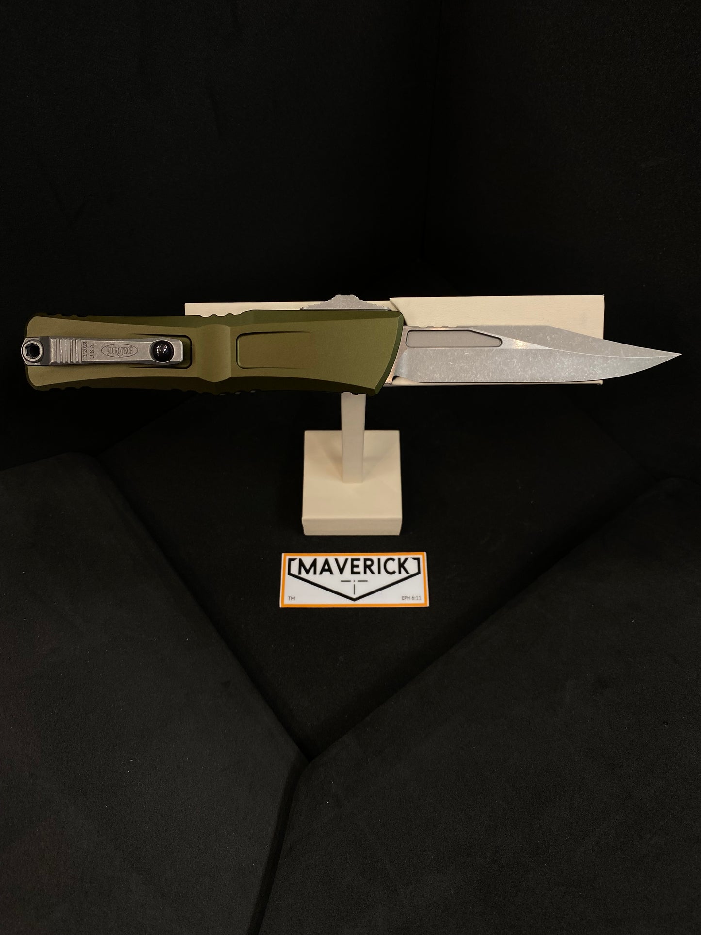 Microtech Combat Troodon - Gen III Bowie Apocalyptic Blade, OD Green