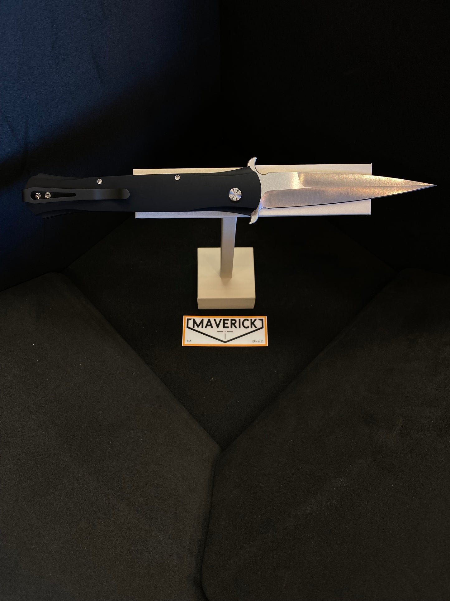 Pro- Tech Large Don - 3D Machined Handle, Satin Blade, Mother of Pearl Button