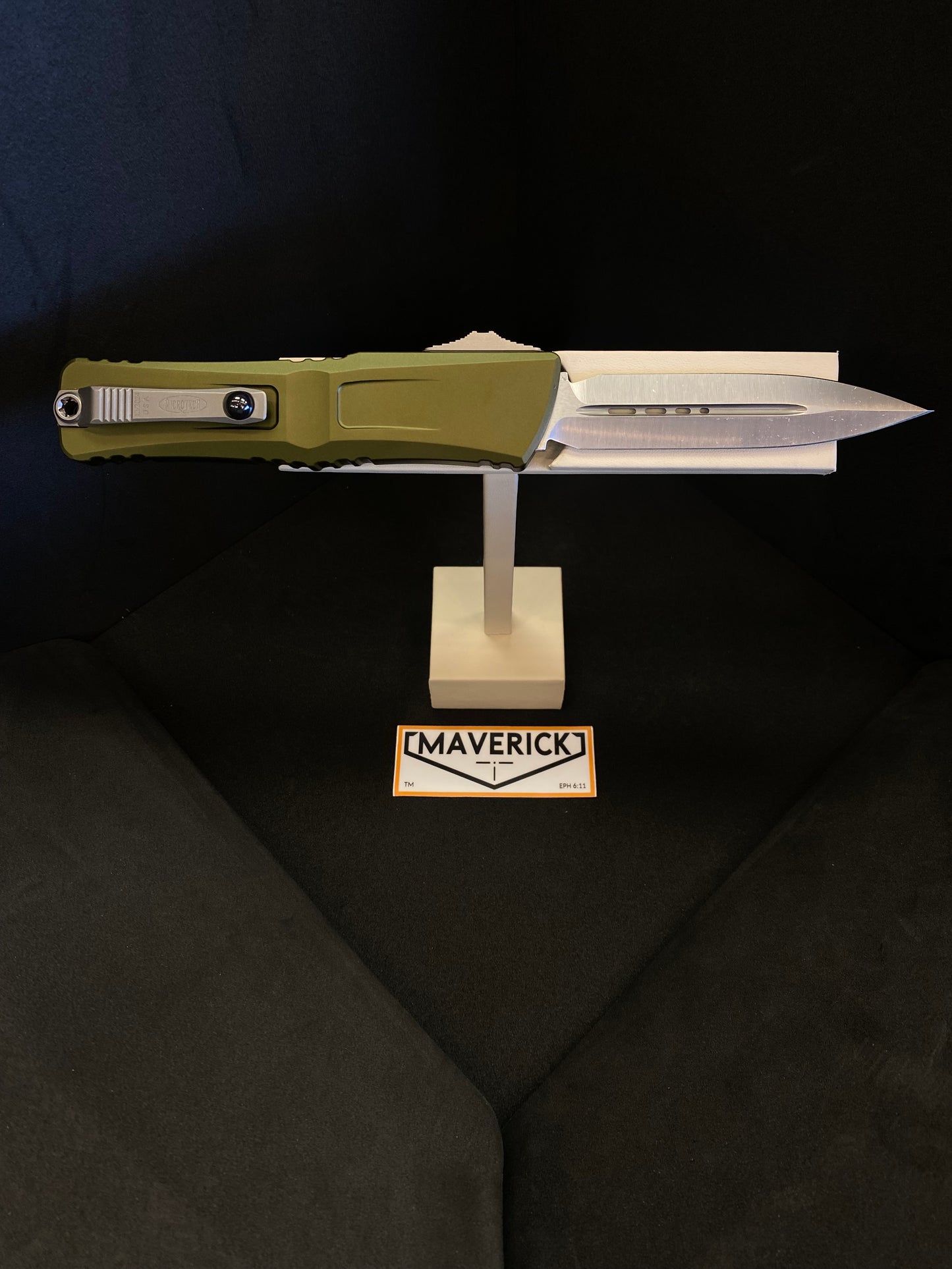 Microtech Combat Troodon - D/E Gen III Satin Standard Blade OD Green Handle