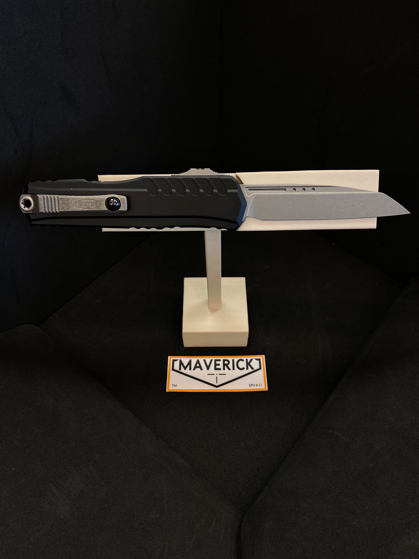 Microtech Cypher II - S/E Apocalyptic Standard Blade Black Handle