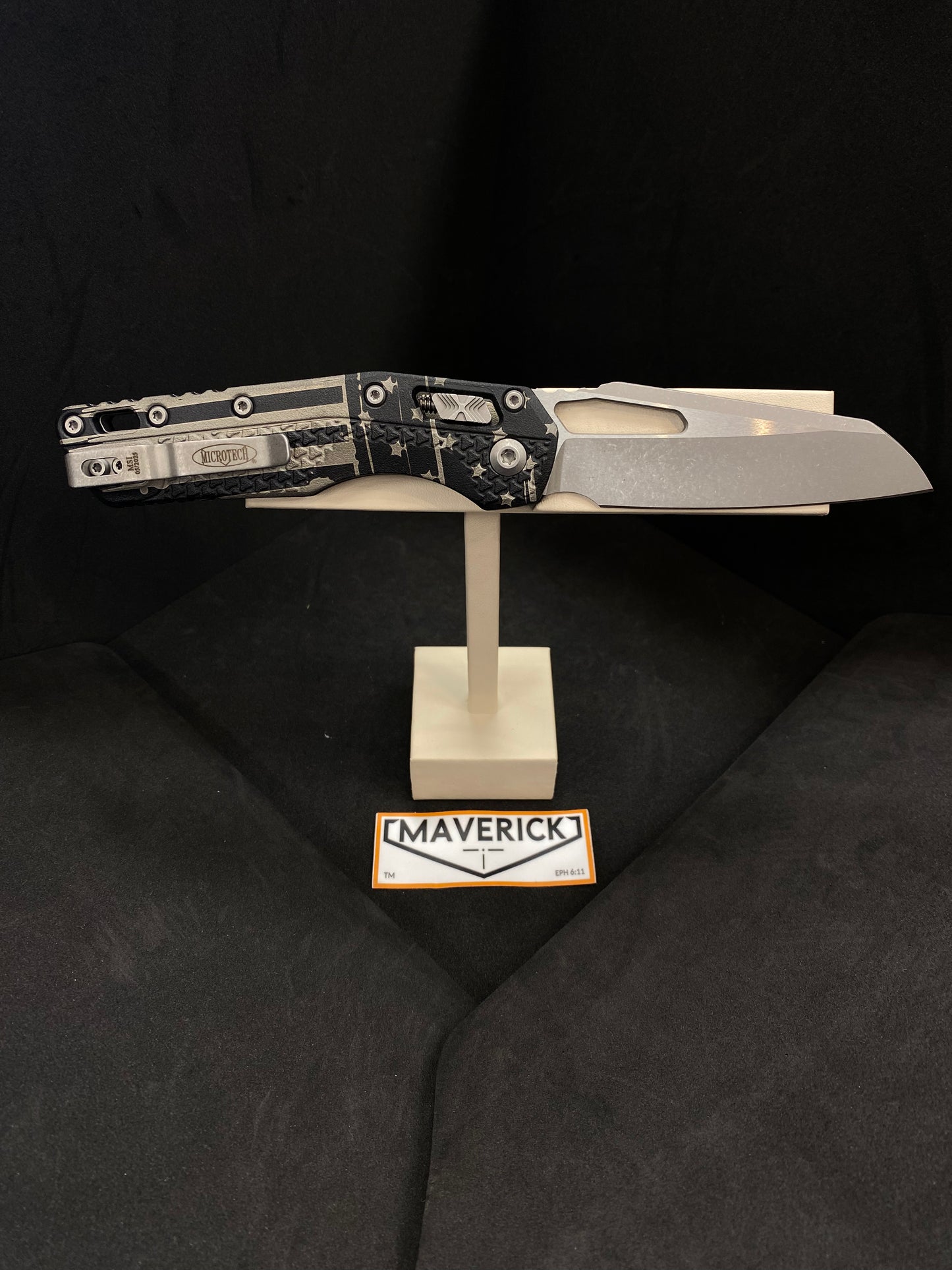 Microtech MSI - S/E Tri-Grip Apocalyptic Standard Flag Camo Polymer Handle