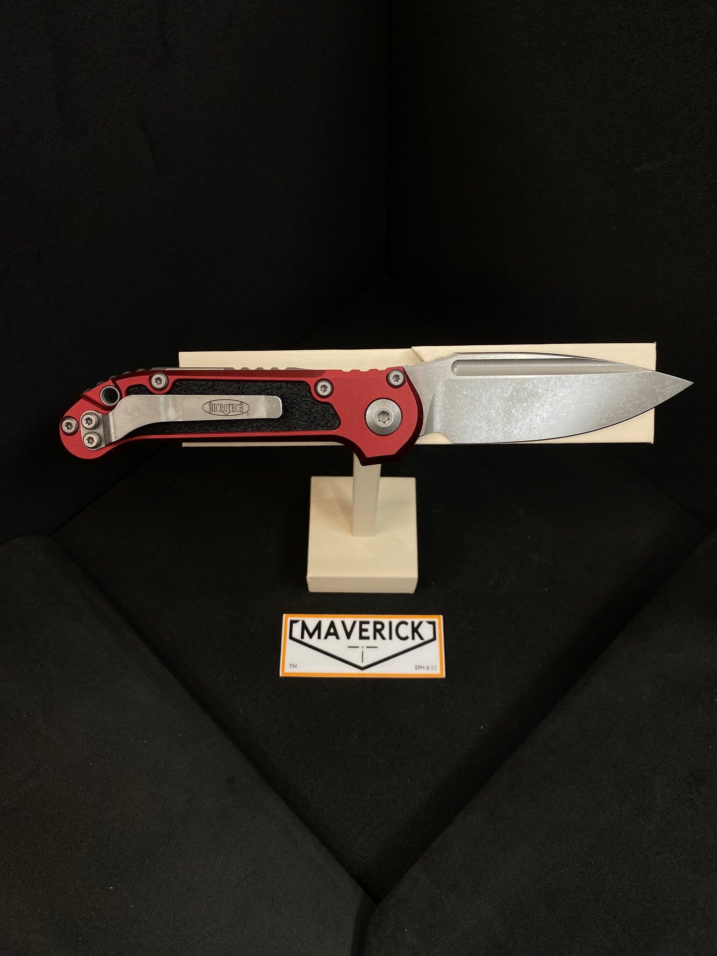 Microtech L.U.D.T - S/E Gen III Apocalyptic Standard Blade Merlot Handle