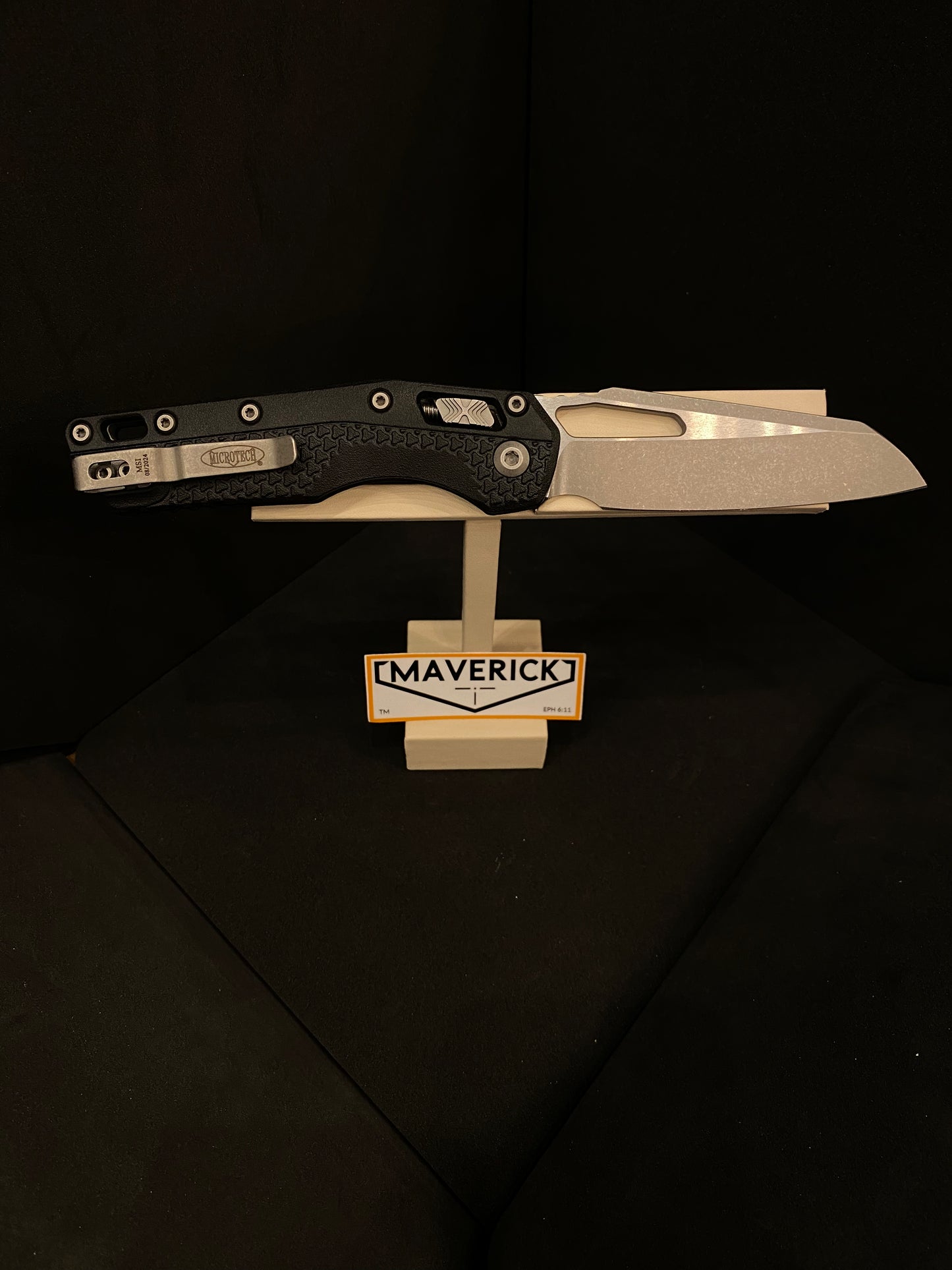 Microtech MSI - S/E Tri-Grip 30th Anniversary Apocalyptic Standard Blade Polymer Black Handle