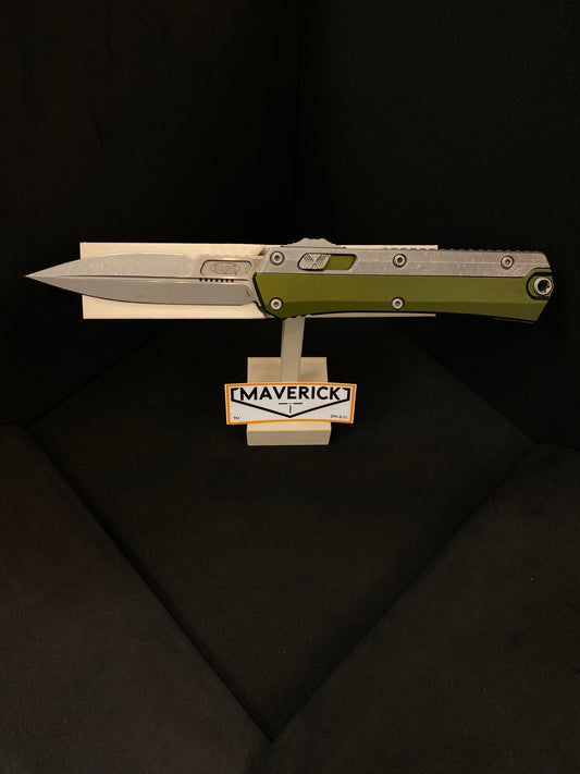 Microtech Glykon - Apocalyptic Standard Bayonet Blade OD Green Handle Nickel Boron Internals