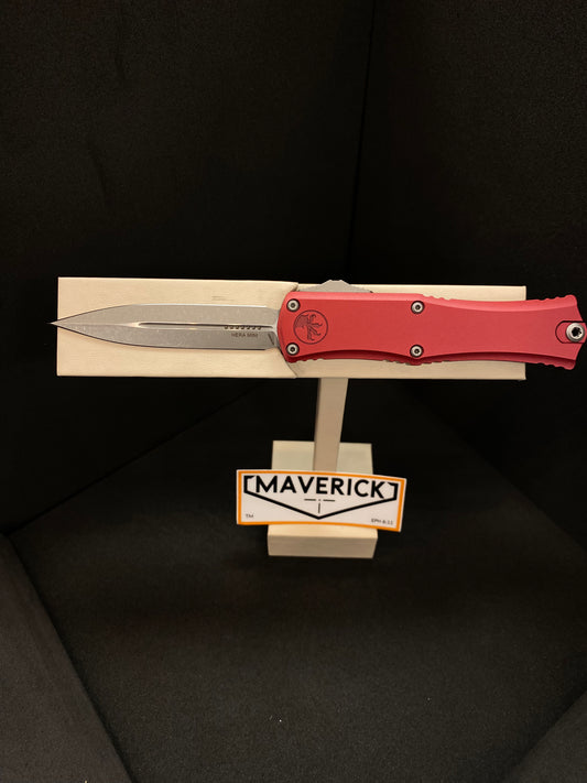 Microtech Hera II Mini - D/E Apocalyptic Standard Blade Merlot Handle