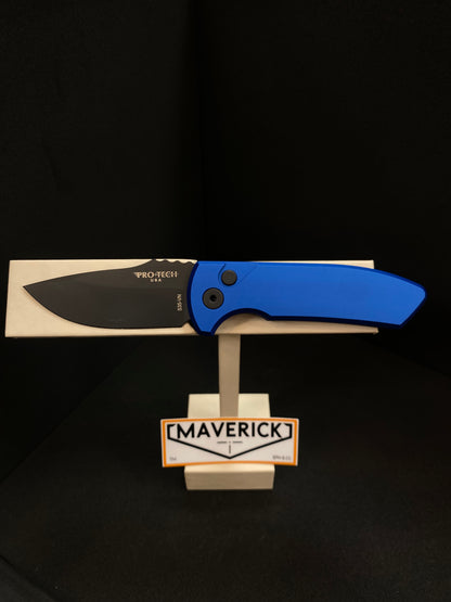 Pro-Tech Short Blade Rockeye - Blue Aluminum Handle, Black Blade