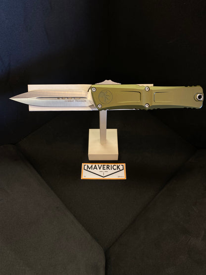 Microtech Combat Troodon - D/E Gen III Satin Standard Blade OD Green Handle