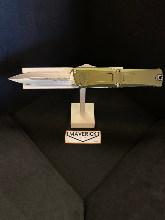 Microtech Combat Troodon - D/E Gen III Satin Standard Blade OD Green Handle