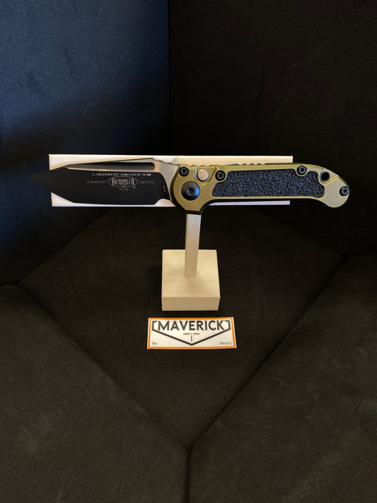 Microtech L.U.D.T - T/E Gen III Standard Black Blade OD Green Handle