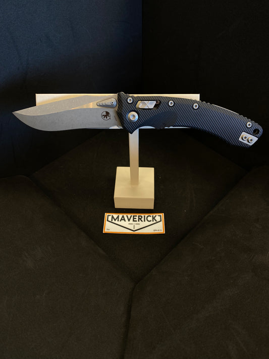 Microtech Amphibian  - RAM-LOK S/E Apocalyptic Standard Blade Fluted G-10 Black Handle