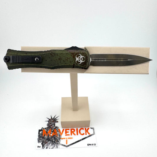 Microtech Hera II Mini - D/E Signature Series Outbreak Deep Engraved