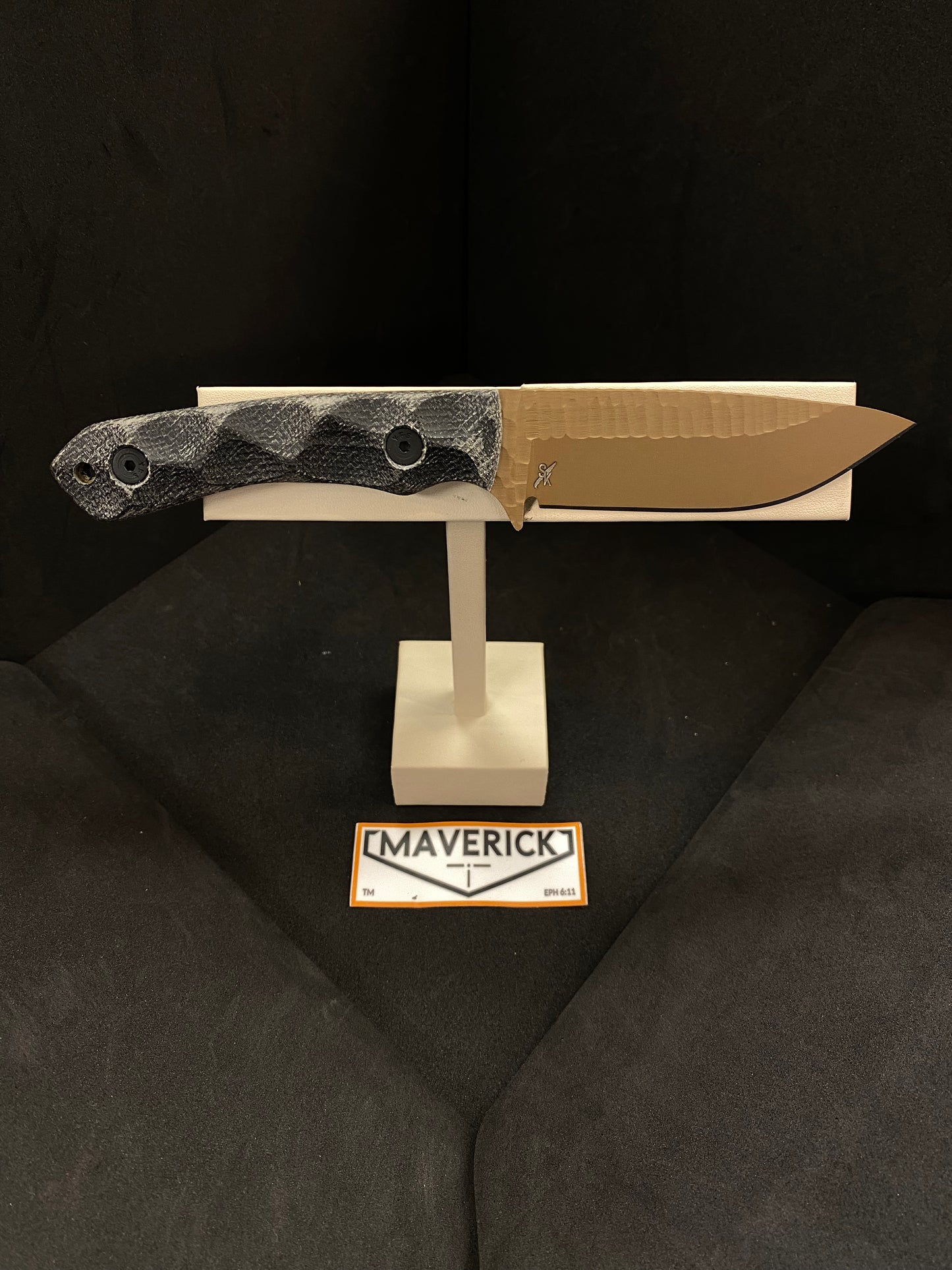 Stroup GP2 - FDE Cerakote Blade Black Micarta Handle