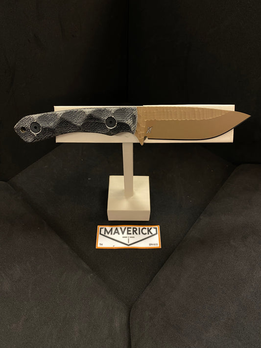 Stroup GP2 - FDE Cerakote Blade Black Micarta Handle