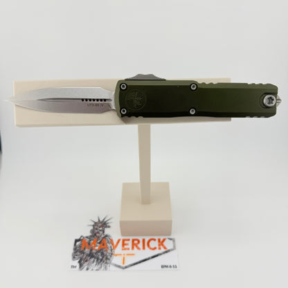 Microtech UTX-85 - D/E Gen IV Stonewash Standard Blade OD Green Handle