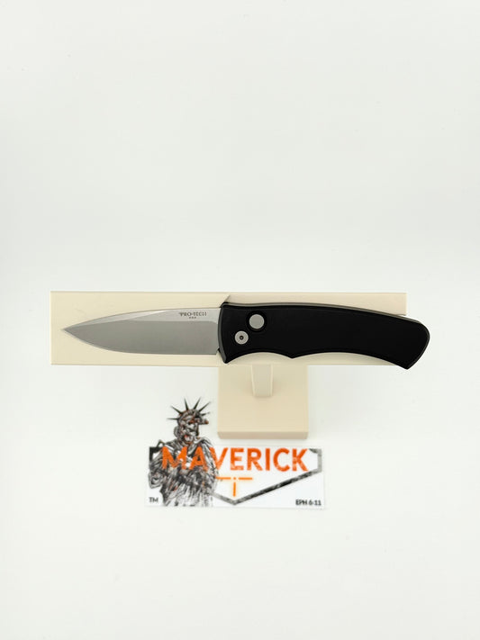 Pro-Tech Duke 2 - Black 6061 Aluminum Handle, Stonewash Magnacut Blade