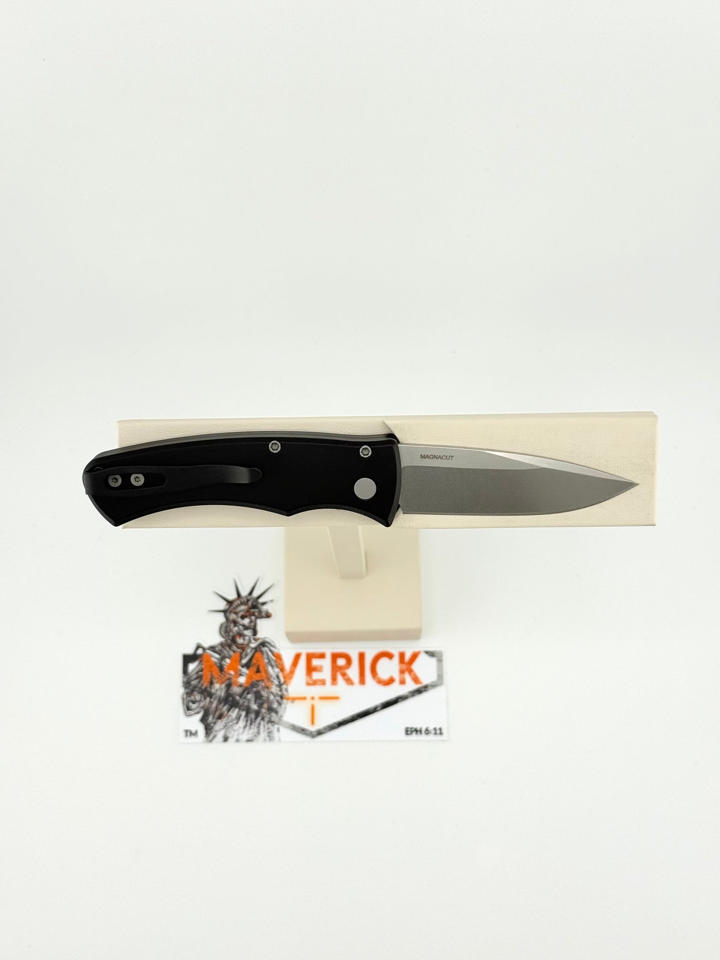 Pro-Tech Duke 2 - Black 6061 Aluminum Handle, Stonewash Magnacut Blade