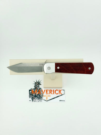 Case Longhouse - Revoindie Clear Anodized Aluminum Rosewood CPM20-CV Steel