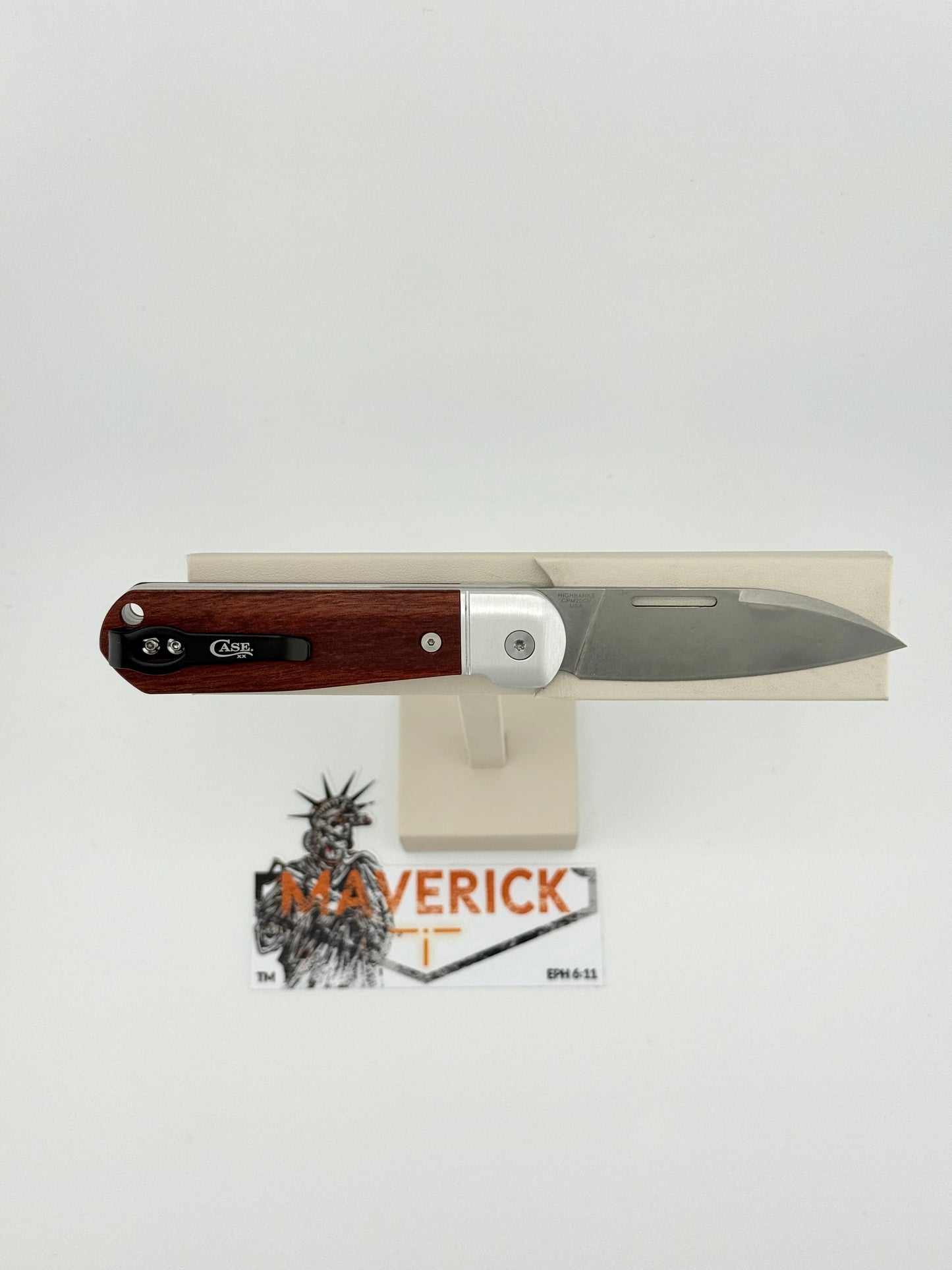 Case Highbanks - Revoindie Clear Anodized Aluminum Rosewood CPM20-CV Steel