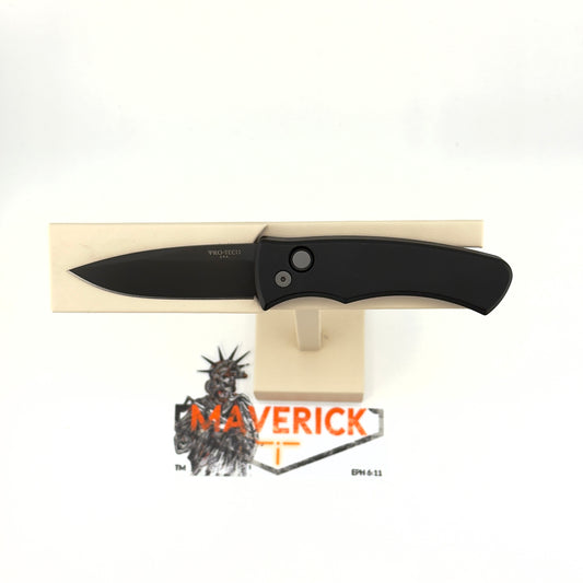 Pro-Tech Duke 2 - Black 6061 Aluminum Handle, DLC Black Magnacut Blade