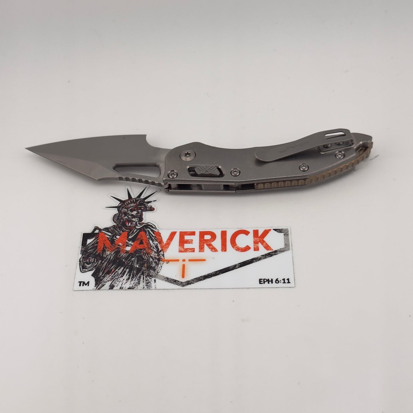 Microtech M-Stitch RAM-LOK Marfione Select Titanium W/ Bronze Titanium Accent