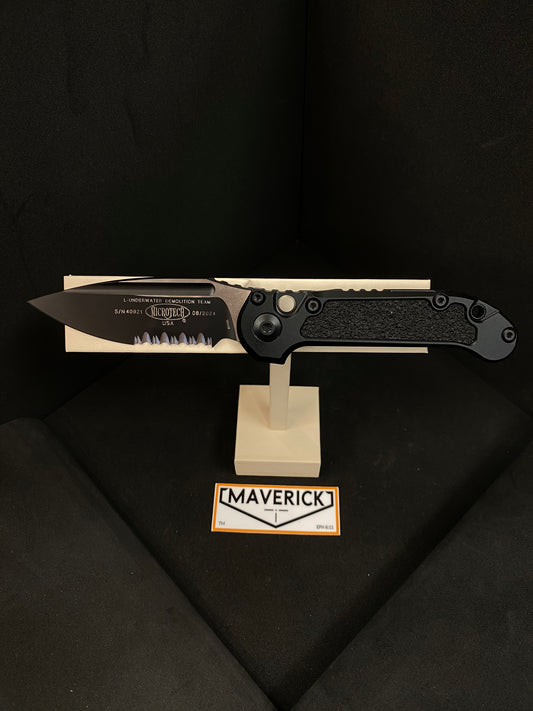Microtech L.U.D.T - S/E Gen III Tactical Partial Serrated Black Blade Black Handle