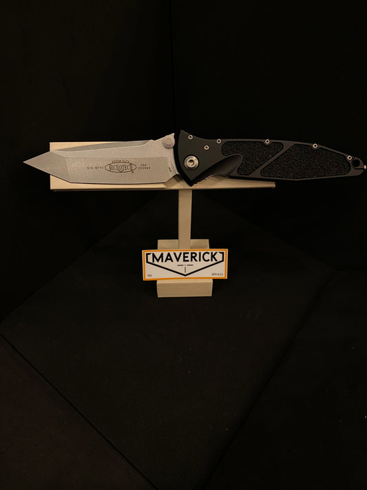 Microtech Socom Elite - T/E Stonewash Standard Blade Black Handle
