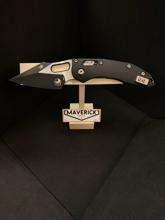 Microtech Stitch  - RAM-LOK S/E Standard Black Blade Fluted Black Handle