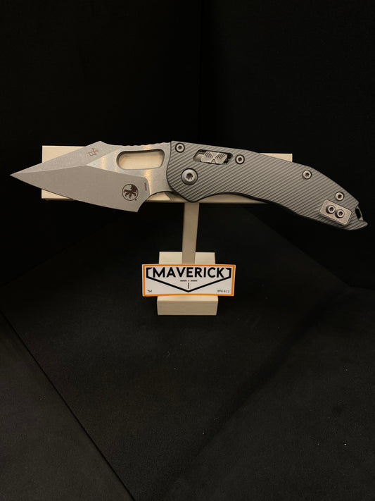 Microtech Stitch  - RAM-LOK S/E Apocalyptic Standard Blade Fluted Natural Clear Handle