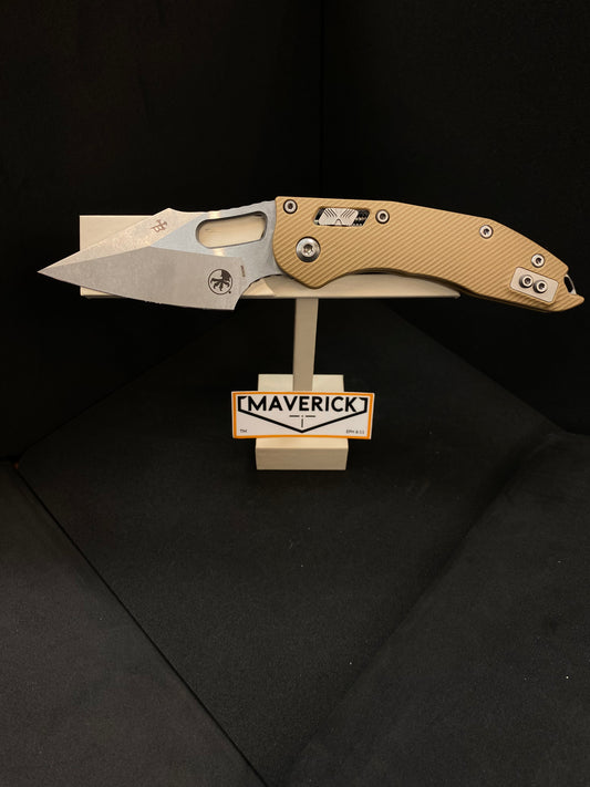 Microtech Stitch  - RAM-LOK S/E Stonewash Standard Blade Fluted G-10 Tan Handle