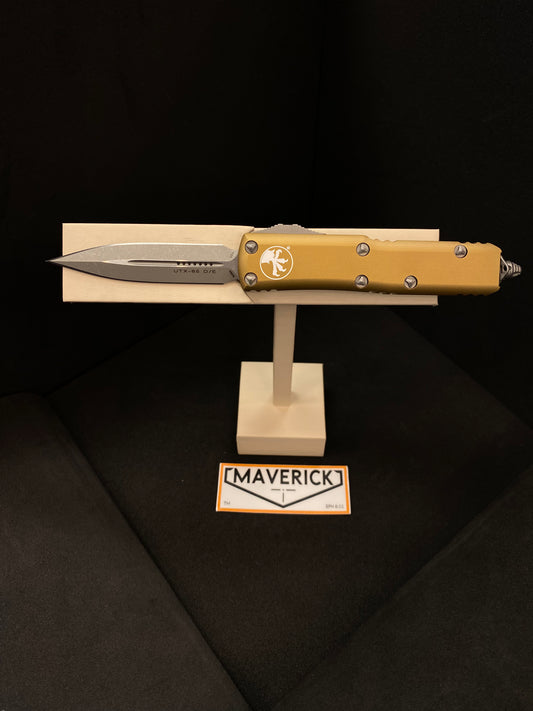Microtech UTX-85 - D/E Apocalyptic Standard Blade Tan Handle